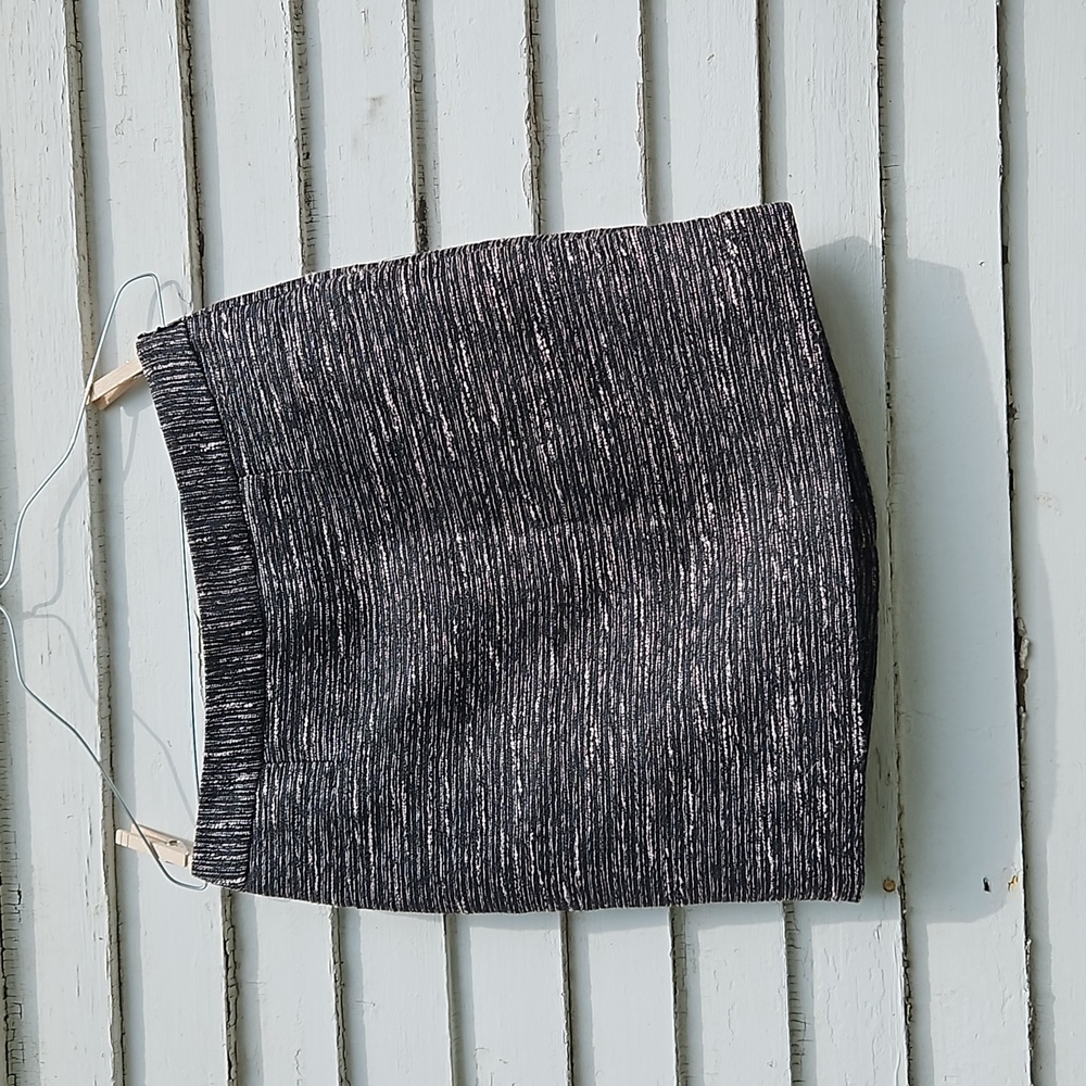 The Limited Black & Cream Tweed Mini Skirt